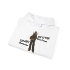 Dark Fantasy Anime Warrior Hoodie — "Slay Every Challenge, Rise to Your Greatness"