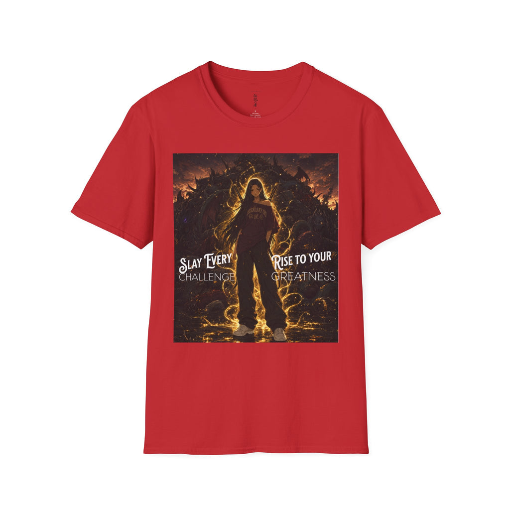 Anime Warrior T-Shirt — "Slay Every Challenge, Rise to Your Greatness"