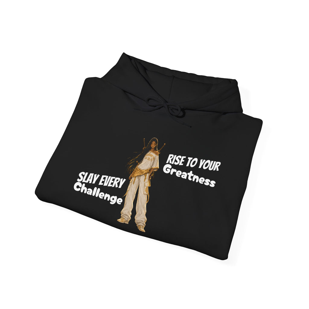 Anime Warrior Hoodie — "Slay Every Challenge, Rise to Your Greatness"