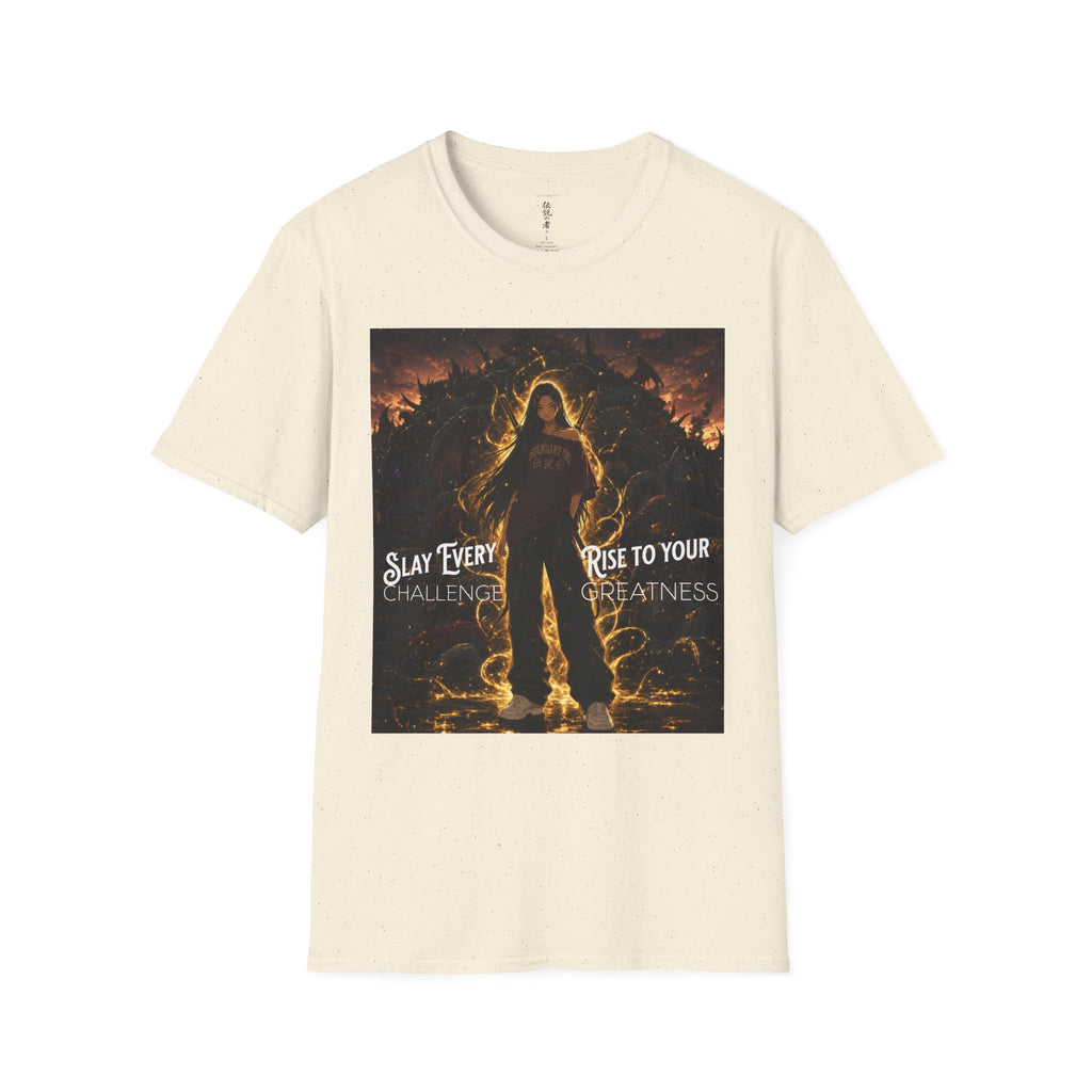Anime Warrior T-Shirt — "Slay Every Challenge, Rise to Your Greatness"